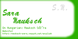 sara mauksch business card